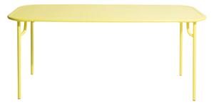 Petite Friture - Week-End, Medium Rectangular Table, Yellow - Balkong- och cafébord - Studio Brichet-Ziegler - Gul - Metall