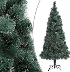 Plastgran med LED och julgranskulor grön 120 cm PVC&PE