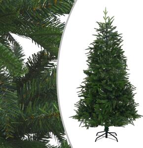 Plastgran med LED och julgranskulor grön 180 cm PVC&PE