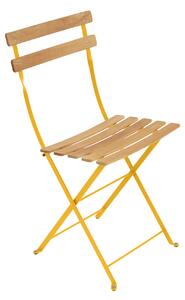 Fermob - Bistro Natural Chair - Honey - Balkong- och caféstolar - Gul - Metall/Trä