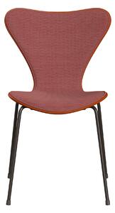Fritz Hansen - Sjuan 3107 stol helklädd tyg stålstativ brun brons steelcut trio 636 paradise orange - Matstolar - Arne Jacobsen - Metall/Trä/Textilmaterial