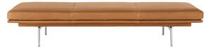 Muuto - Outline Daybed / Polished Aluminium Base Refine Leather Cognac - Dagbäddar - Anderssen & Voll - Brun