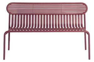 Petite Friture - Week-End, Bench, Burgundy - Trädgårdsbänkar - Studio Brichet-Ziegler - Röd