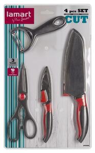 Lamart - Kitchen kit 4 delar - 2x knife, peeler and scissors