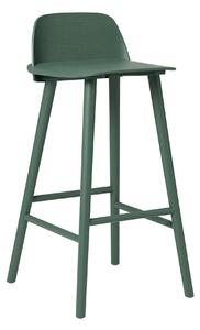 Muuto - Nerd Bar Stool, H:75cm, Green - Barstolar - David Geckeler - Grön - Trä