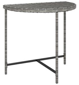 Trädgårdsbord grå 80x50x75 cm konstrotting