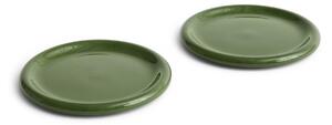 HAY - Barro Plate, Set of 2 Ø24 Green - Mattallrikar - Pereira Office - Grön