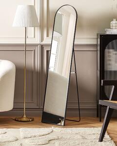 Stående Spegel Svart Metallram 36 x 150 cm med Ställning Modern Design Inramad Helkropp Beliani