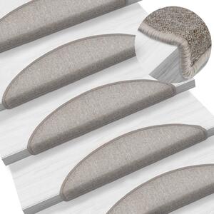 Trappstegsmattor 15 st taupe 56x17x3 cm