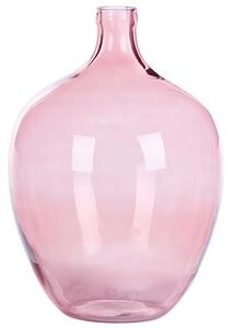 Blomvas 39 cm glas rosa BIRYANI Beliani