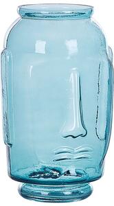 Blomvas 31 cm glas blå DAHI Beliani