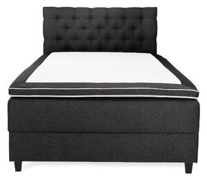 OAKHAM Komplett Sängpaket Säng med Förvaring 140x200 Mörkgrå - Royal Box Sänggavel 140 cm