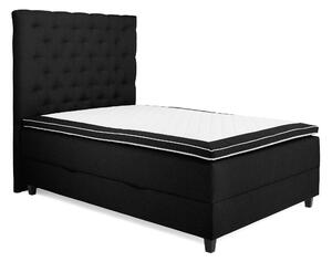 OAKHAM Komplett Sängpaket Säng med Förvaring 140x200 Svart - Royal Box Sänggavel 140 cm