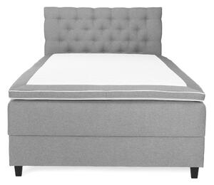 OAKHAM Komplett Sängpaket Säng med Förvaring 140x200 Ljusgrå - Royal Box Sänggavel 140 cm
