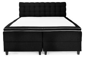 OAKHAM Komplett Sängpaket Säng med Förvaring 160x200 Svart - Royal Box Sänggavel 160 cm