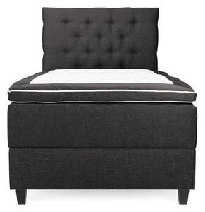 OAKHAM Komplett Sängpaket Säng med Förvaring 80x200 Mörkgrå - Royal Sänggavel 80 cm