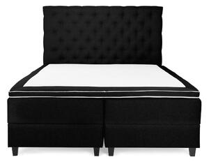 OAKHAM Komplett Sängpaket Säng med Förvaring 160x200 Svart - Royal King Size Sänggavel 160x200