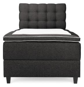 OAKHAM Komplett Sängpaket Säng med Förvaring 105x200 Mörkgrå - Royal Hög Sänggavel 105 cm