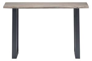 Konsolbord grå 115x35x76 cm massivt akaciaträ och järn - Grå