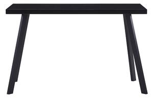 Matbord svart 120x60x75 cm härdat glas - Svart