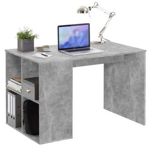 FMD Skrivbord med sidohyllor 117x73x75 cm betong - Grå