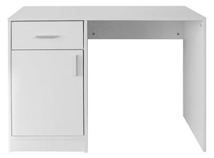 Skrivbord med låda och skåp vit 100x40x73 cm - Vit