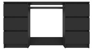Skrivbord svart 140x50x77 cm spånskiva - Svart