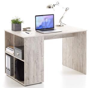 FMD Skrivbord med sidohyllor 117x73x75 cm sandek - Brun