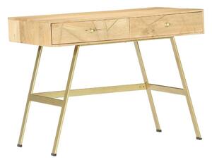Skrivbord med lådor 100x55x75 cm massivt mangoträ - Brun