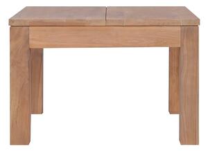 Soffbord massiv teak med naturlig finish 60x60x40 cm - Brun