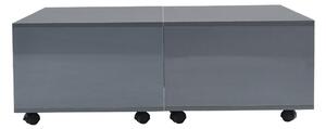 Soffbord grå högglans 100x100x35 cm - Grå