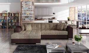 ELCHEB Bäddsoffa med Divan Beige/Brun -