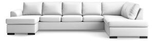 DAWSON U-soffa Large med Divan Vänster Konstläder Vit -