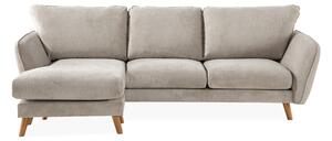 OSCAR LYX 3-sits Divansoffa Vänster Beige/Ek -