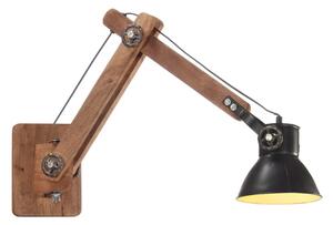 Vägglampa industriell stil svart rund E27 - Svart