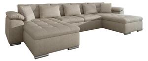 MAURIN Bäddsoffa Dubbeldivan 4-sits 315x130 cm U-formad - Beige