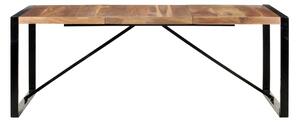 Matbord 200x100x75 cm massivt trä med sheshamfinish - Brun