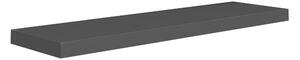 Svävande vägghyllor 2 st svart 90x23,5x3,8 cm MDF - Svart