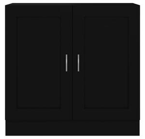 Bokskåp svart 82,5x30,5x80 cm spånskiva - Svart