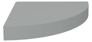 Svävande hörnhylla grå 25x25x3,8 cm MDF - Grå