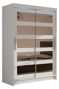 Miami Garderob 120x58x200 cm - Beige/Vit