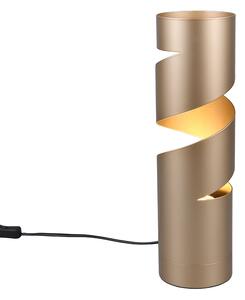 Moderne tafellamp taupe met goud - Stream