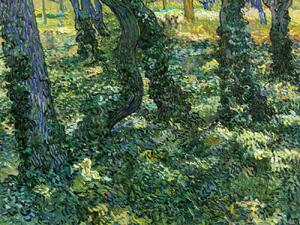 Konsttryck Undergrowth (Vintage Landscape) - Vincent van Gogh, (40 x 30 cm)