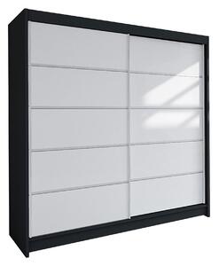 BUILDWAS Garderob Svart/Vit - Svart/Vit