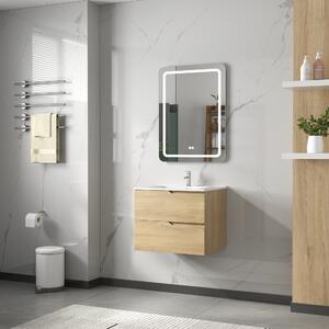 Badrumspaket 60 cm | LED-spegel med anti-fog &amp dimmer | MDF | Maja