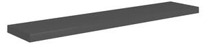 Svävande vägghyllor 4 st svart 120x23,5x3,8 cm MDF - Svart