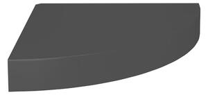 Svävande hörnhyllor 2 st svart 25x25x3,8 cm MDF - Svart