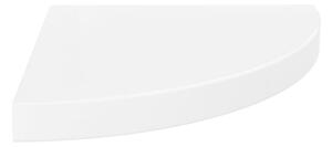 Svävande hörnhylla vit högglans 35x35x3,8 cm MDF - Vit