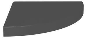 Svävande hörnhylla svart 35x35x3,8 cm MDF - Svart