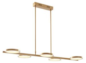 Modern hänglampa inkl LED 3-stegs dimbar guld 5-ljus - Vivé